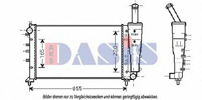 AKS DASIS 080073n -  Радиатор, охлаждение двигателя